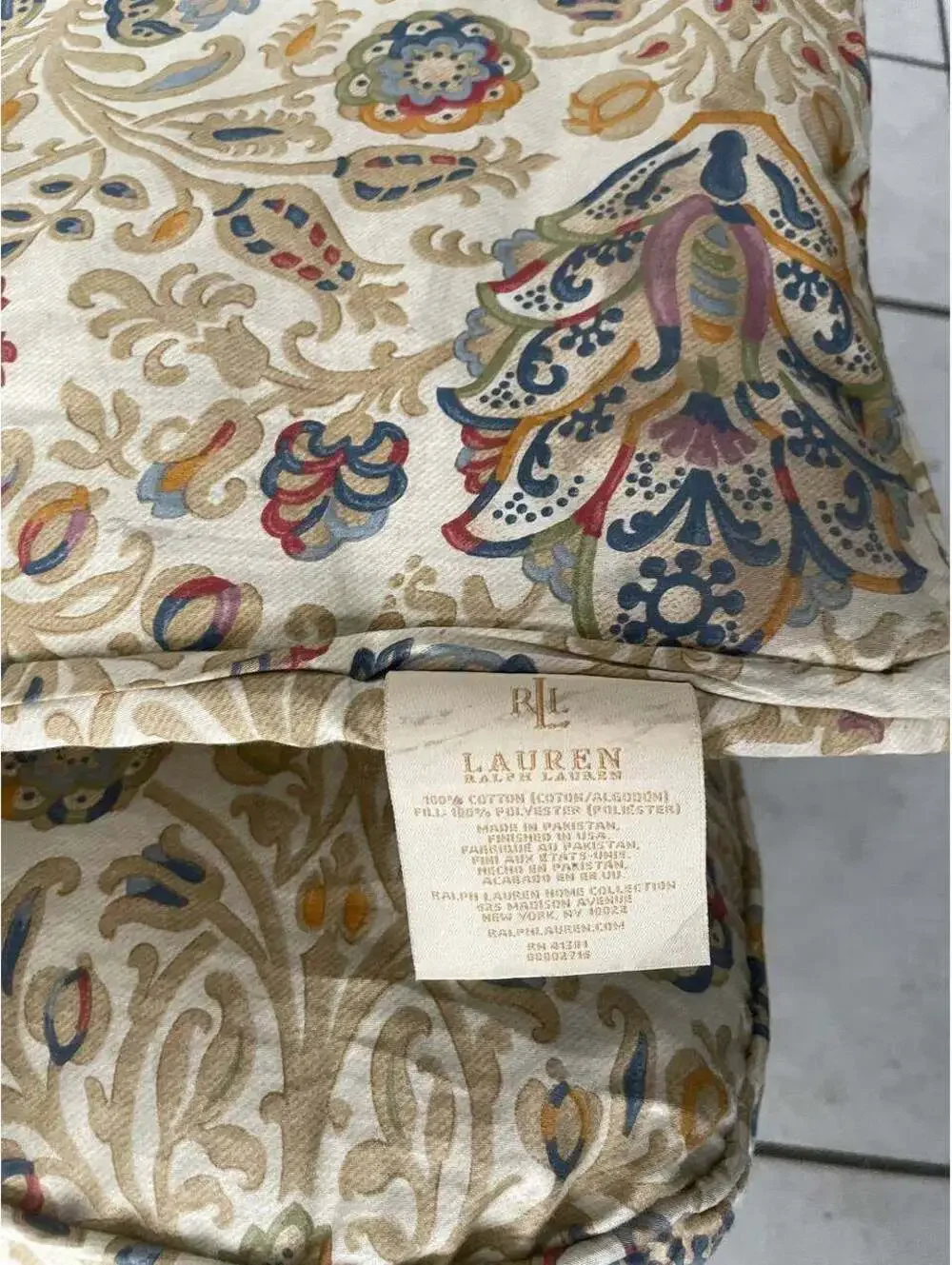 Lauren Ralph Lauren King Comforter Floral Paisley 100% Cotton Cottage Bedding